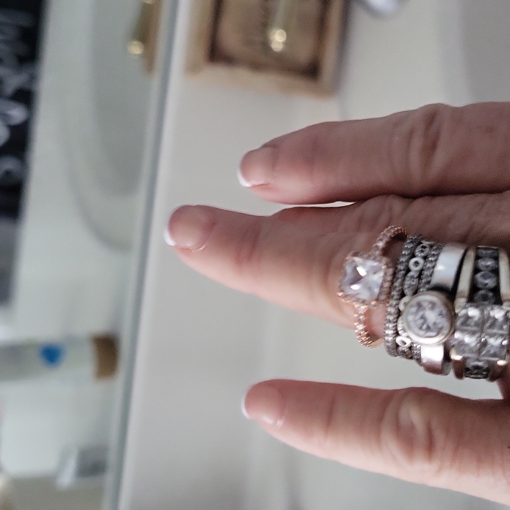 Pandora hp rose gold square swarsowski ring gold plated gorgeous new bagged… - Picture 5 of 5